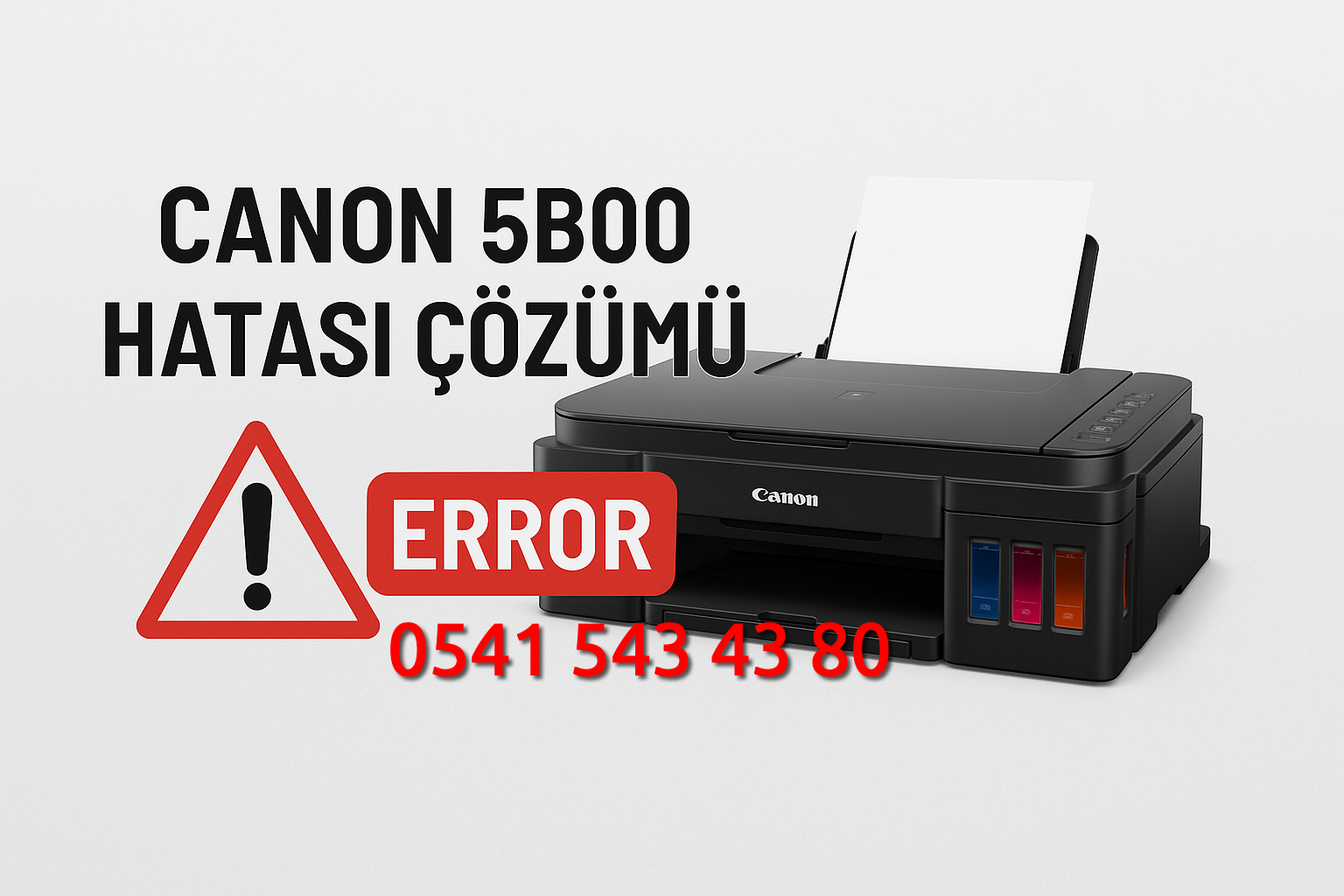 Canon Pixma Yazıcılarda 5B00 Atık Mürekkep Doldu Hatası