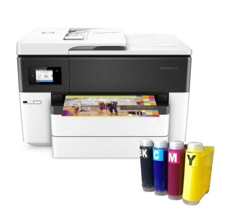 HP OfficeJet 7740 Bitmeyen Kartuş Sistemi (CISS) Orijin